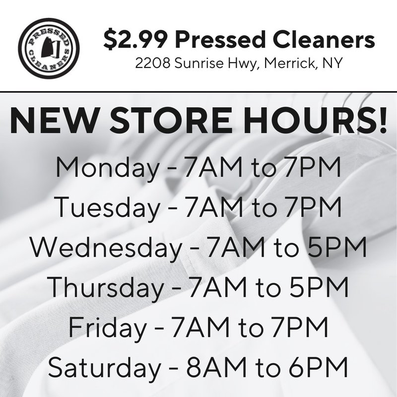 PRESSED CLEANERS 16 Photos & 46 Reviews 2208 Sunrise Hwy, Merrick