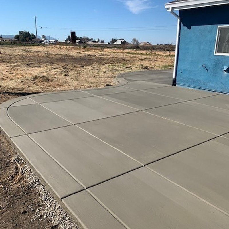 Broom Finished Patio