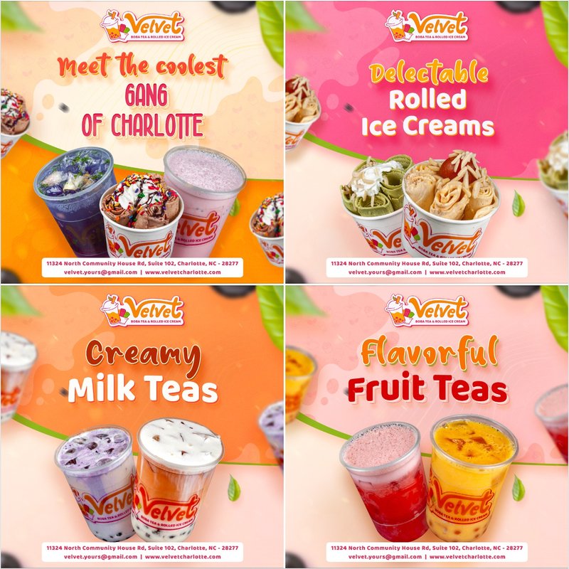 VELVET BOBA TEA & ROLLED ICE CREAM 34 Photos & 20 Reviews 11324 N