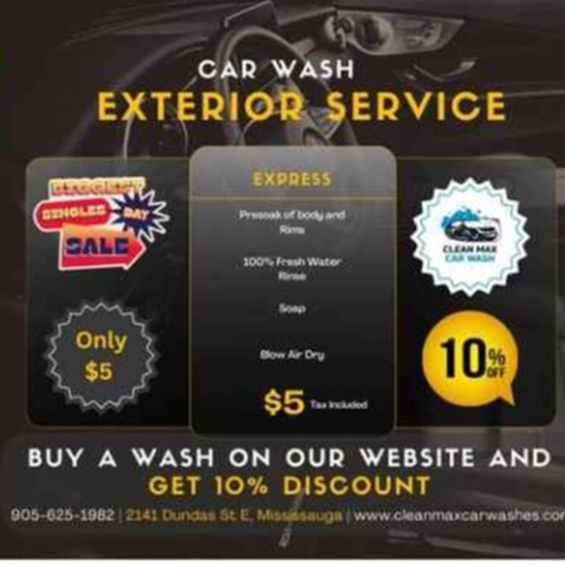 CLEAN MAX CAR WASH Updated July 2024 15 Photos 2141 Dundas Street E, Mississauga, Ontario