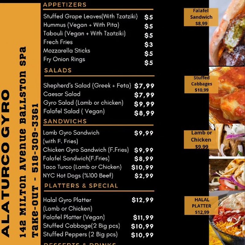 ALATURCO GYRO 406 Photos & 23 Reviews 142 Milton Ave, Ballston Spa