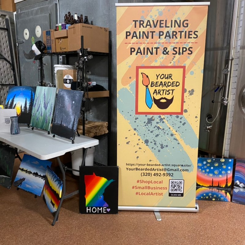 YOUR BEARDED ARTIST TRAVELING PAINT PARTIES AND PAINT & SIPS