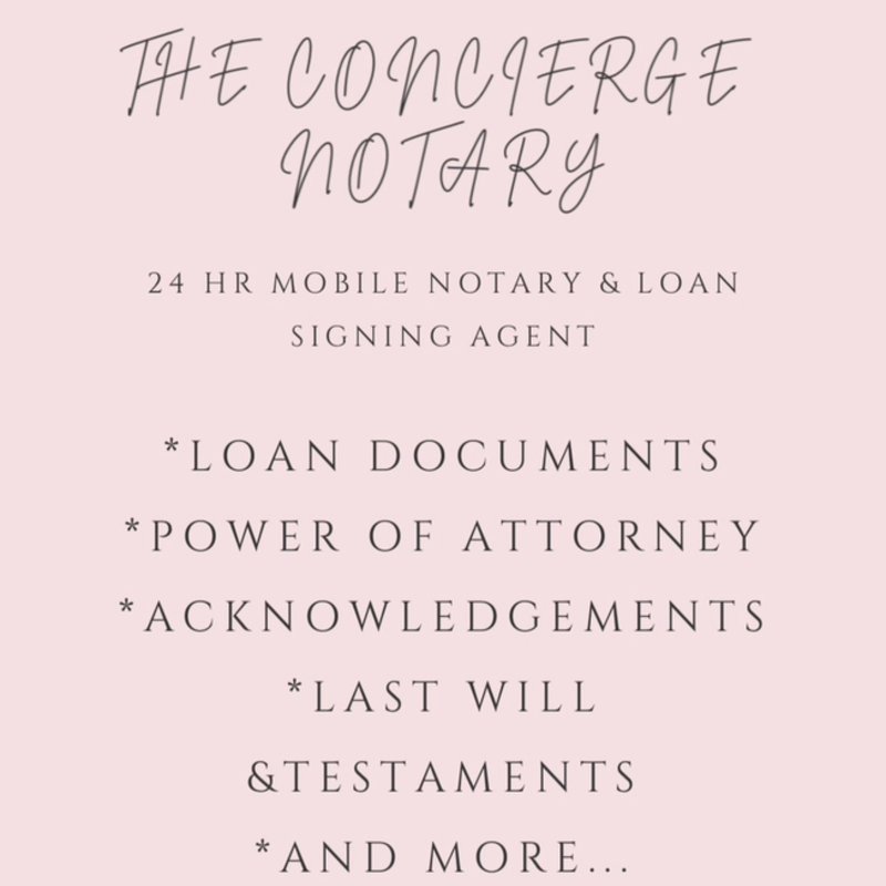 THE CONCIERGE NOTARY Updated October 2024 Charlotte, North Carolina