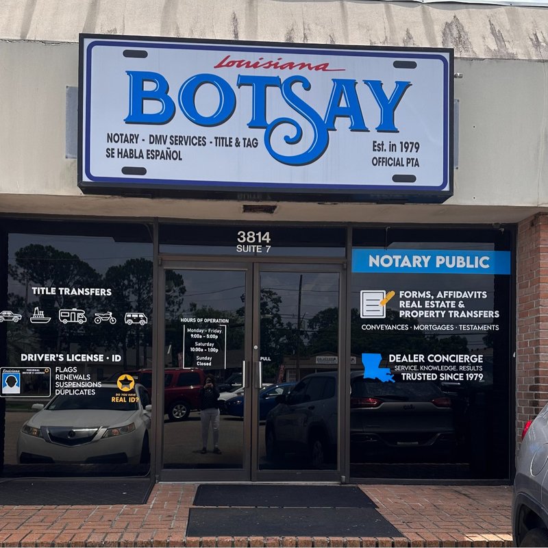 BOTSAY NOTARIES 3814 Williams Blvd, Kenner, Louisiana Notaries