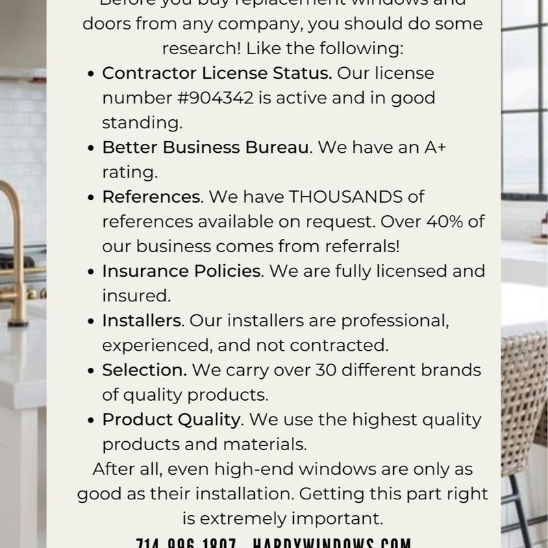 HARDY WINDOWS Updated October 2024 135 Photos & 246 Reviews 1639 E Miraloma Ave, Placentia