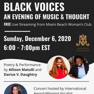 THE SOUTH BEACH CHAMBER ENSEMBLE presents BLACK VOICES An Evening of Music and Thought