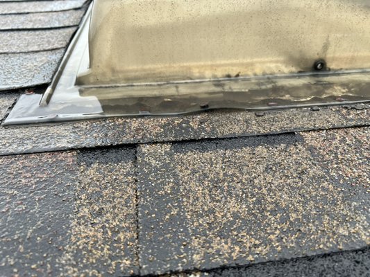 Roof Repair - Customer called said she had an active leak around the skylight. We came out found the leak pulled the skylight out tarred everything and installed new shingles. Roof Repair - Customer called said she had an active leak around the skylight. We came out found the leak pulled the skylight out tarred everything and installed new shingles.