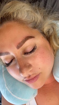 Nano brows - Nano brows and microblading are both eyebrow treatments that use pigment to create a fuller, thicker look, but there are some key differences between the two:
Tools
Microblading uses a handheld tool with a blade that contains tiny needles, while nano brows uses a battery-operated machine with a single needle.
Skin type
Nano brows are less invasive and better suited for sensitive or mature skin, as well as oily or textured skin. Microblading is ideal for people who want to change their brow shape and density.
Durability
Microblading results typically fade over time and require touch-ups, while nano brows can last up to three years.
Precision
Nano brows offer more digital precision and a shallower pigment placement than microblading.
Healing
Nano brows are less traumatic and heal faster than microblading because the machine implants the pigment in a vacuum-like section, resulting in less bleeding. Nano brows - Nano brows and microblading are both eyebrow treatments that use pigment to create a fuller, thicker look, but there are some key differences between the two:
Tools
Microblading uses a handheld tool with a blade that contains tiny needles, while nano brows uses a battery-operated machine with a single needle.
Skin type
Nano brows are less invasive and better suited for sensitive or mature skin, as well as oily or textured skin. Microblading is ideal for people who want to change their brow shape and density.
Durability
Microblading results typically fade over time and require touch-ups, while nano brows can last up to three years.
Precision
Nano brows offer more digital precision and a shallower pigment placement than microblading.
Healing
Nano brows are less traumatic and heal faster than microblading because the machine implants the pigment in a vacuum-like section, resulting in less bleeding.
