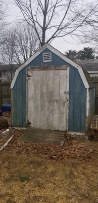 Shed Removal - These are pictures from a recent shed removal and demolition in Brockton MA. The homeowners were amazing!
We thought the shed demo was going to be the most difficult part of this project but it was the rocks the beat us.

In addition to the shed demolition we removed about 6 tons of gravel, 3 tons of concrete blocks and 2 tons of concrete debris.
We also cleared and removed about 20yds of woodchips, leaves and yard debris.

The end results of this project were pretty impressive.