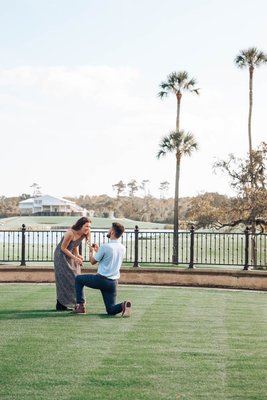 Timeless Portraits - Beautiful surprise engagement captured at Sawgrass Marriott Golf Resort.