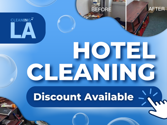 Hotel Cleaning - Make your guests feel at home with "Cleaning in LA", the hotel cleaning service that cares. Get 10% off your first cleaning and a free estimate for any of our services!