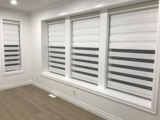Zebra Dual Shades - Modern style shades used in new construction and after renovation to boost the modern look of homes. It helps quite well with the overall curb appeal of the house. Zebra Dual Shades - Modern style shades used in new construction and after renovation to boost the modern look of homes. It helps quite well with the overall curb appeal of the house.