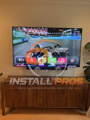 TV Installation - Clean and professional TV installation projects. Mounted securely, perfectly leveled, and positioned for the best viewing experience. Wires managed for a clean look and a modern finish. Fast, reliable service with attention to every detail.