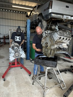 2013 chevrolet silverado 1500 engine swap - A customer reached out in search of a mechanic to do a complete engine swap on her sons truck. after speaking to multiple shops we were her last hope for service. We agreed and got to work right away. We updated the customer with photos and phone communication throughout the process and within a week the new engine was in and ran like a champ. was truly a pleasure for our technicians.
