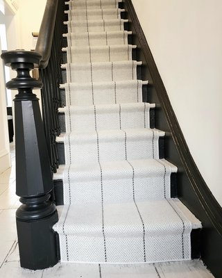 Peter Island Stripe Wool Stair Runner - Another stunning
transformation complete! Our latest project in Jersey City features this gorgeous herringbone pattern with black stripes wool stair runner, adding timeless elegance to this colonial home. We're thrilled our client loves the upgrade as much as we do!
Explore our wide range of styles, from basic to luxurious wool runners, and find the perfect fit for your home.
Contact us at 201-951-0681 to schedule your FREE estimate today!