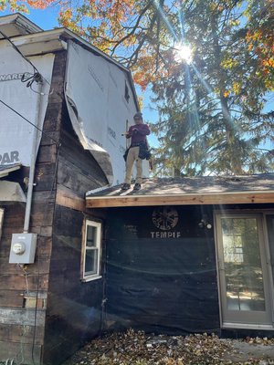 SMART SIDING INSTALLATION AND PAINTING - This project was the installation of smart siding and painting was done in Terre Haute. Not much to say about the project as it was only installation, caulking and painting. and only labor was charged, the client covered the costs and transportation of the material