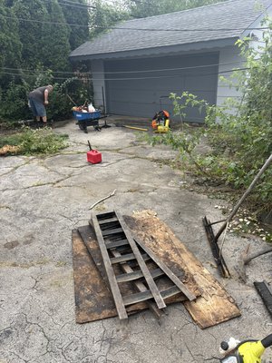 Before and after pictures - We came in and cleared out all the brush and debris and all the prep for we can start laying down Asphalt Before and after pictures - We came in and cleared out all the brush and debris and all the prep for we can start laying down Asphalt