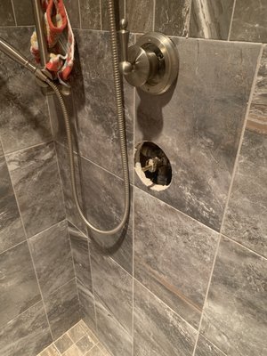Shower kept running - Got a call for shower that would not shut off over the weekend. So we came out that same day and had them up and going in about an hour. Since we do carry a decent amount of materials on the vans. Glad we could make the customer happy!