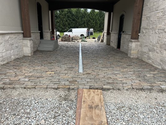 Waterfall House - This is a custom build house. We installed 100% of the outside landscaping and hardscaping. Plants, natural stone pavers, natural stone retaining wall, landscape lighting, and waterfall Waterfall House - This is a custom build house. We installed 100% of the outside landscaping and hardscaping. Plants, natural stone pavers, natural stone retaining wall, landscape lighting, and waterfall