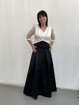 Custom black and white dress - Custom black and white silk dress. Custom black and white dress - Custom black and white silk dress.