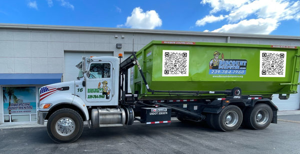 ROLL OFF DUMPSTER SERVICES - Whatever your roll-off dumpster needs – residential, commercial or construction, we have a selection of different sized dumpsters to fit your project.
Available in 10 yard, 20 yard, 30 yard and 40 yard sizes, our SW Florida dumpster rental service covers Collier and Lee counties. We offer a fast, competitive dumpster rental service for all your DIY, commercial and construction dumpster needs.
When it comes to roll off dumpster rentals you need a professional company you can count on. As an experienced and long-established Naples roll off dumpster rental company, you can rely on our expertise and professional team to deliver your dumpster on time. Our knowledge of the dumpster rental industry is unrivalled, so if you have any questions regarding container size, prohibited materials, or any other questions give us a call today. ROLL OFF DUMPSTER SERVICES - Whatever your roll-off dumpster needs – residential, commercial or construction, we have a selection of different sized dumpsters to fit your project.
Available in 10 yard, 20 yard, 30 yard and 40 yard sizes, our SW Florida dumpster rental service covers Collier and Lee counties. We offer a fast, competitive dumpster rental service for all your DIY, commercial and construction dumpster needs.
When it comes to roll off dumpster rentals you need a professional company you can count on. As an experienced and long-established Naples roll off dumpster rental company, you can rely on our expertise and professional team to deliver your dumpster on time. Our knowledge of the dumpster rental industry is unrivalled, so if you have any questions regarding container size, prohibited materials, or any other questions give us a call today.