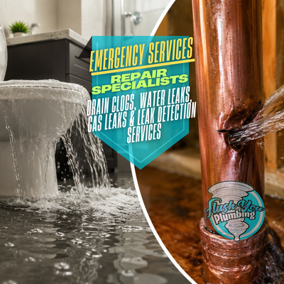 Emergency Services - WHAT IS AN EMERGENCY?
CLOGGING OR OVERFLOWING THAT IS DAMAGING YOUR HOME.
LEAKING OR BURST PIPES THAT ARE DAMAGING YOUR HOME AND YOU CANNOT GET THE WATER OFF.
NO HOT WATER, AND YOUR WIFE IS REALLY UPSET AT YOU BECAUSE YOU‘VE KNOWN THE WATER HEATER WAS ON THE FRITZ FOR WEEKS.
OR WHATEVER AN EMERGENCY IS IN YOUR SITUATION. Emergency Services - WHAT IS AN EMERGENCY?
CLOGGING OR OVERFLOWING THAT IS DAMAGING YOUR HOME.
LEAKING OR BURST PIPES THAT ARE DAMAGING YOUR HOME AND YOU CANNOT GET THE WATER OFF.
NO HOT WATER, AND YOUR WIFE IS REALLY UPSET AT YOU BECAUSE YOU‘VE KNOWN THE WATER HEATER WAS ON THE FRITZ FOR WEEKS.
OR WHATEVER AN EMERGENCY IS IN YOUR SITUATION.