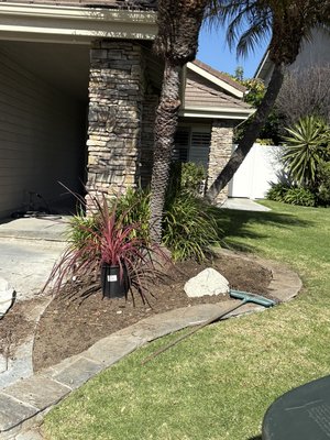 Recent Job Completed; Before and After images - This is a recent job we finished. We removed some of the plants in the front yard, added color and new plants that helped make the front yard a beauty.