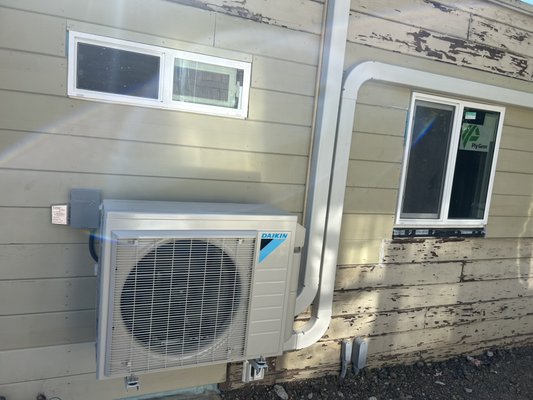 New Heat Pump Ductless mini split system - 3 zone ductless mini split and a heat pump Installation on a new conversion living space
