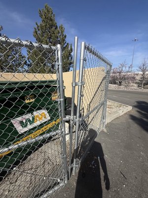 This store need their dumpster cage aligned so they can lock it again. - This shop has had issues with dumpster break ins due to cage not closing or locking properly. Got it all aligned and working again. This store need their dumpster cage aligned so they can lock it again. - This shop has had issues with dumpster break ins due to cage not closing or locking properly. Got it all aligned and working again.