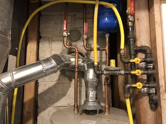 Moved gas water heater to new location. Water heater up to code, upgraded, with new shut-off valves and gas connections. - Moved gas water heater to new location. Water heater up to code, upgraded, with new shut-off valves and gas connections Moved gas water heater to new location. Water heater up to code, upgraded, with new shut-off valves and gas connections. - Moved gas water heater to new location. Water heater up to code, upgraded, with new shut-off valves and gas connections