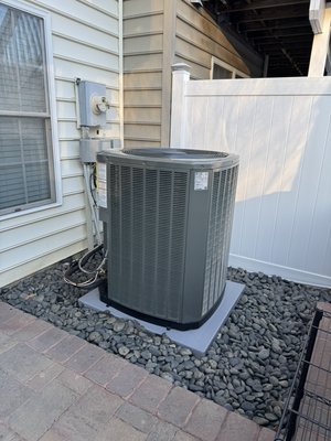 Trane high efficiency 2 Stage AC & Heat - Customer had a old inefficient 10 seer AC and furnace. Furnace had significant issues and decided to upgrade with a reputable high efficiency unit. We offered from 14 to 20 seers.