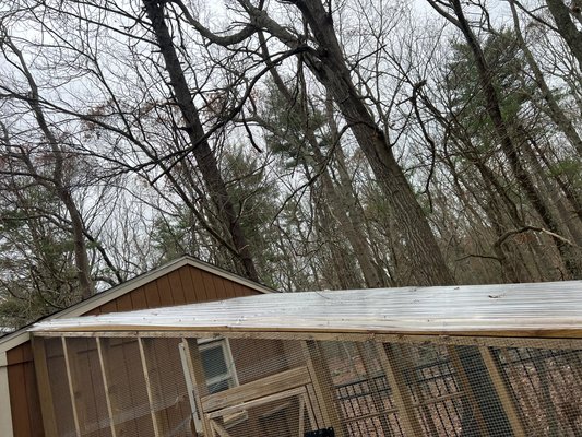 Chicken Coop Construction - “This project involved building a fully enclosed chicken coop and outdoor run from the ground up. We installed a reinforced frame, predator-proof wire mesh, and clear polycarbonate roofing for year-round protection. The structure provides excellent ventilation, durability, and a clean, functional layout for the homeowner’s chickens. Everything was completed neatly and professionally, and the client is very happy with the result.” Chicken Coop Construction - “This project involved building a fully enclosed chicken coop and outdoor run from the ground up. We installed a reinforced frame, predator-proof wire mesh, and clear polycarbonate roofing for year-round protection. The structure provides excellent ventilation, durability, and a clean, functional layout for the homeowner’s chickens. Everything was completed neatly and professionally, and the client is very happy with the result.”