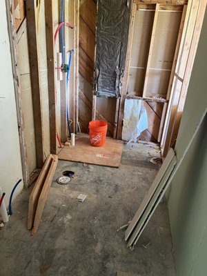 Flooded bathroom (before and after) - This was the result of a burst pipe in a that led to a complete tear out of the existing bathroom due to contaminated water. Steamatic of Orange County successfully removed the affected areas, dried it out, and orchestrated in the remodel of the bathroom. We take pride in our work and go above and beyond to ensure situations like this aren't long term impacts. Flooded bathroom (before and after) - This was the result of a burst pipe in a that led to a complete tear out of the existing bathroom due to contaminated water. Steamatic of Orange County successfully removed the affected areas, dried it out, and orchestrated in the remodel of the bathroom. We take pride in our work and go above and beyond to ensure situations like this aren't long term impacts.