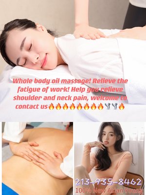 Full body Massage - Hi
Want to experience the best Asian massage?
We r ready to provide u with professional massage in Asian ,the best service!
Our professional massage technicians,will help you relieve the fatigue of the days work,
help you sleep and physical and mental health,
The Cleanest Room and the Warmest Environment ,
will make you forget the days work and stress.
We welcome your calls and messages! Full body Massage - Hi
Want to experience the best Asian massage?
We r ready to provide u with professional massage in Asian ,the best service!
Our professional massage technicians,will help you relieve the fatigue of the days work,
help you sleep and physical and mental health,
The Cleanest Room and the Warmest Environment ,
will make you forget the days work and stress.
We welcome your calls and messages!