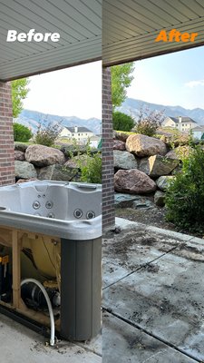 Misc. Removal and Recycling - We can remove hot tubs, spas, playsets, sandboxes, lawn mowers, engines, automotive parts, forts, and sheds.
