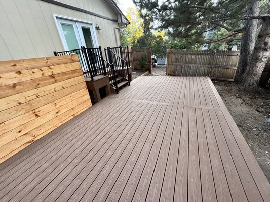 Deck Addition - This customer was wanting some additional usable space in their backyard. We came in a designed a deck they could use for years to come.