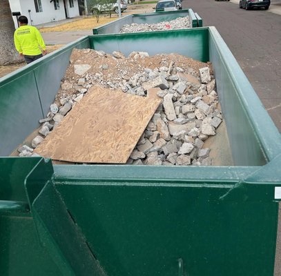 Concrete hauling & disposal! - Besides hauling away construction and residential debris, we also haul away concrete, dirt, and rock! Concrete hauling & disposal! - Besides hauling away construction and residential debris, we also haul away concrete, dirt, and rock!