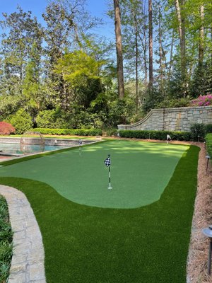 Putting Green Installations - If you're looking for year-round fun for the whole family or are wanting to perfect your short game, a custom putting green would be PERFECT at your home or business! At Southern Turf Co., we offer a wide selection of the industry’s most advanced products that mimic the look and feel of a course quality green. We install everything from elite-grade products to casual and family friendly putting surfaces that everyone can enjoy.

Contact us today for a FREE quote!