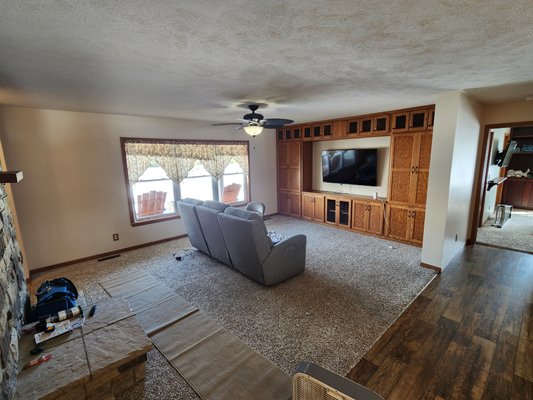 Ranch House Brightening 2023 - Customers just bought this house and were not thrilled with how dark all of the walls were. We were happy to brighten things up for them! Ranch House Brightening 2023 - Customers just bought this house and were not thrilled with how dark all of the walls were. We were happy to brighten things up for them!
