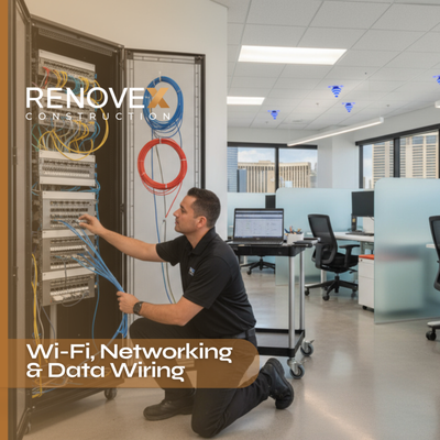 Wi-Fi, Networking & Data Wiring - Infrastructure for modern smart homes — your Cat6 and low-voltage specialty.
/networking/home-wifi-optimization/
• Mesh network design
• Router and access point installation
• Speed testing and dead-zone elimination Wi-Fi, Networking & Data Wiring - Infrastructure for modern smart homes — your Cat6 and low-voltage specialty.
/networking/home-wifi-optimization/
• Mesh network design
• Router and access point installation
• Speed testing and dead-zone elimination