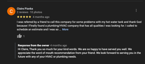 Reviews - We serve the Philadelphia and surrounding areas providing plumbing and HVAC maintenance, repairs, installations and emergencies for residential and small commercial properties.
We will guide you through the process to ensure your property is functioning properly. Also, some of us are kinda funny so that may help lighten up the mood during a household catastrophe. Reviews - We serve the Philadelphia and surrounding areas providing plumbing and HVAC maintenance, repairs, installations and emergencies for residential and small commercial properties.
We will guide you through the process to ensure your property is functioning properly. Also, some of us are kinda funny so that may help lighten up the mood during a household catastrophe.