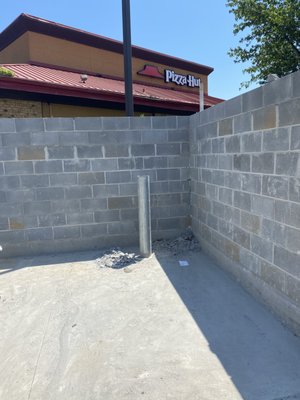 Dumpster wall - Got a call a small business needing a dumpster wall. Dumpster wall - Got a call a small business needing a dumpster wall.