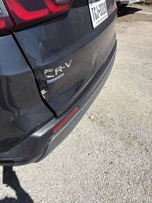Crv! - 48 hour turnaround on a Honda CRV liftgate damage