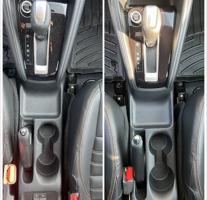 Before and After Mobile Detailing - Interior detailing of Nissan at the client's home. Before and After Mobile Detailing - Interior detailing of Nissan at the client's home.
