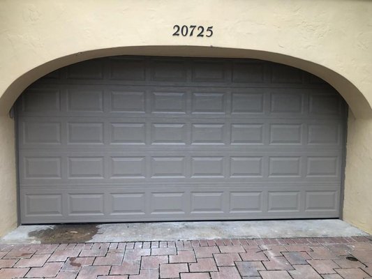 16x8 Non-insulated Garage Door Installation (Sandtone) - New door installation including reinstalling a pre-existing jackshaft opener. 16x8 Non-insulated Garage Door Installation (Sandtone) - New door installation including reinstalling a pre-existing jackshaft opener.