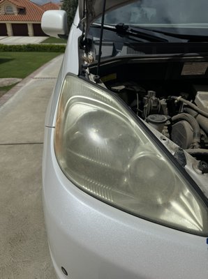 Headlight Restoration - My headlight restoration is a 4 part process with a protective clear added at the end to leave your headlights clear for years
