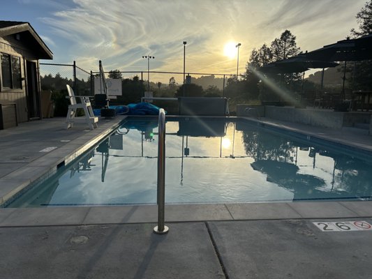 90 Degree Teaching Pool - Pacific Flow Swim School is located at the Siltanen Pool in Siltanen Park in Scotts Valley. Our teaching temperature is 90-degrees year-round, ensuring a comfortable, distraction-free learning environment.
The 2.5' shallow end allows kids as young as 2-years-old to practice supported and independent water exploration. Recently upgraded state-of-the-industry pool mechanicals deliver drinking quality water to the pool: UV filter to remove undesirable water compounds, glass filter media filters down to 3 microns, BecSys computer with wireless connection minimizes unexpected issues requiring pool closure. 90 Degree Teaching Pool - Pacific Flow Swim School is located at the Siltanen Pool in Siltanen Park in Scotts Valley. Our teaching temperature is 90-degrees year-round, ensuring a comfortable, distraction-free learning environment.
The 2.5' shallow end allows kids as young as 2-years-old to practice supported and independent water exploration. Recently upgraded state-of-the-industry pool mechanicals deliver drinking quality water to the pool: UV filter to remove undesirable water compounds, glass filter media filters down to 3 microns, BecSys computer with wireless connection minimizes unexpected issues requiring pool closure.