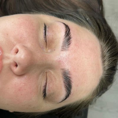 Eyebrow Lamination - What is it?: Brow lamination is an eyebrow styling treatment that achieves lifted and fuller looking brows with a sleek finish.
Who is it good for?: Anyone looking to eliminate gaps, struggles with hair thinning, have over-plucked in the past and anyone with unruly, stubborn or coarse brow hair.
How long does it last?: Brow lamination results can last anywhere from 6 weeks to 8 weeks. It’s important to follow a daily maintenance regime to ensure that the brows stay nourished and well-kept. Eyebrow Lamination - What is it?: Brow lamination is an eyebrow styling treatment that achieves lifted and fuller looking brows with a sleek finish.
Who is it good for?: Anyone looking to eliminate gaps, struggles with hair thinning, have over-plucked in the past and anyone with unruly, stubborn or coarse brow hair.
How long does it last?: Brow lamination results can last anywhere from 6 weeks to 8 weeks. It’s important to follow a daily maintenance regime to ensure that the brows stay nourished and well-kept.