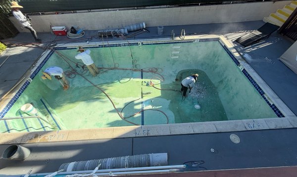 Pool Demo and Resurfacing/Replastering Project - For free plastering, resurfacing, and retiling estimates for your residential or commercial pool, contact us at 818-730-7392.