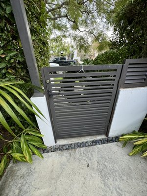 pedestrian gate installation
-West Hollywood - Our latest pedestrian gate installation took place in West Hollywood, where we helped a homeowner create a secure and stylish entry point for their property. The client wanted a gate that would complement their modern design aesthetic while offering the safety and privacy they needed. After discussing options, we crafted a custom, sleek wrought iron gate with clean lines and a minimalist design.

The installation featured high-quality materials, ensuring long-lasting durability, while also providing a sophisticated look that aligned perfectly with the home’s contemporary style. We incorporated a smooth, self-closing hinge system and an advanced keypad entry system for added convenience, allowing the homeowner to easily control access without the need for traditional keys.

The project was completed efficiently, and the homeowner was extremely pleased with the result. Not only did the new gate provide an added layer of security, but it also enhanced the property’s overall curb appeal. It was a perfect blend of form and function, and we’re thrilled to have delivered another successful installation in West Hollywood.